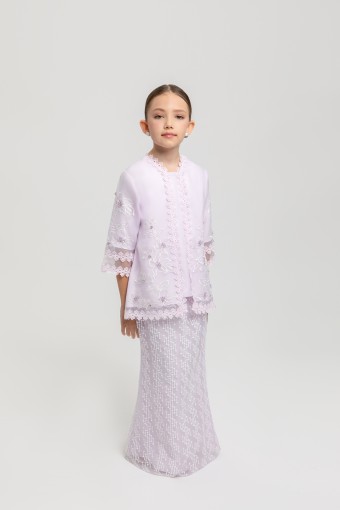 VELORA KURUNG KIDS IN LAVENDER FOG